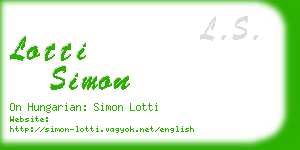 lotti simon business card
